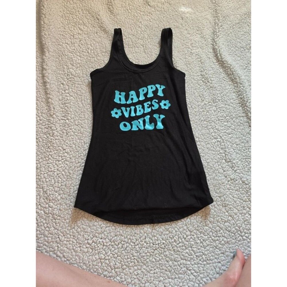 No Boundaries Happy Vibes Tank Top Size Womens XS